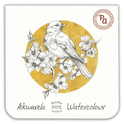 Blok do akwareli "Skowronek” 200g/m² Bawełna 100% 15x15cm