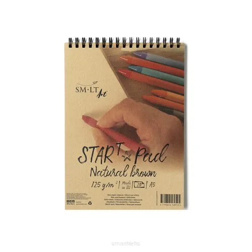 SMLTArt STARt Kraft Natural Brown blok A5 spirala 125g 20ark 5ES