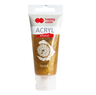 Brokat Akrylowy Złoty Happy Collor 60 ml Farba Akrylowa