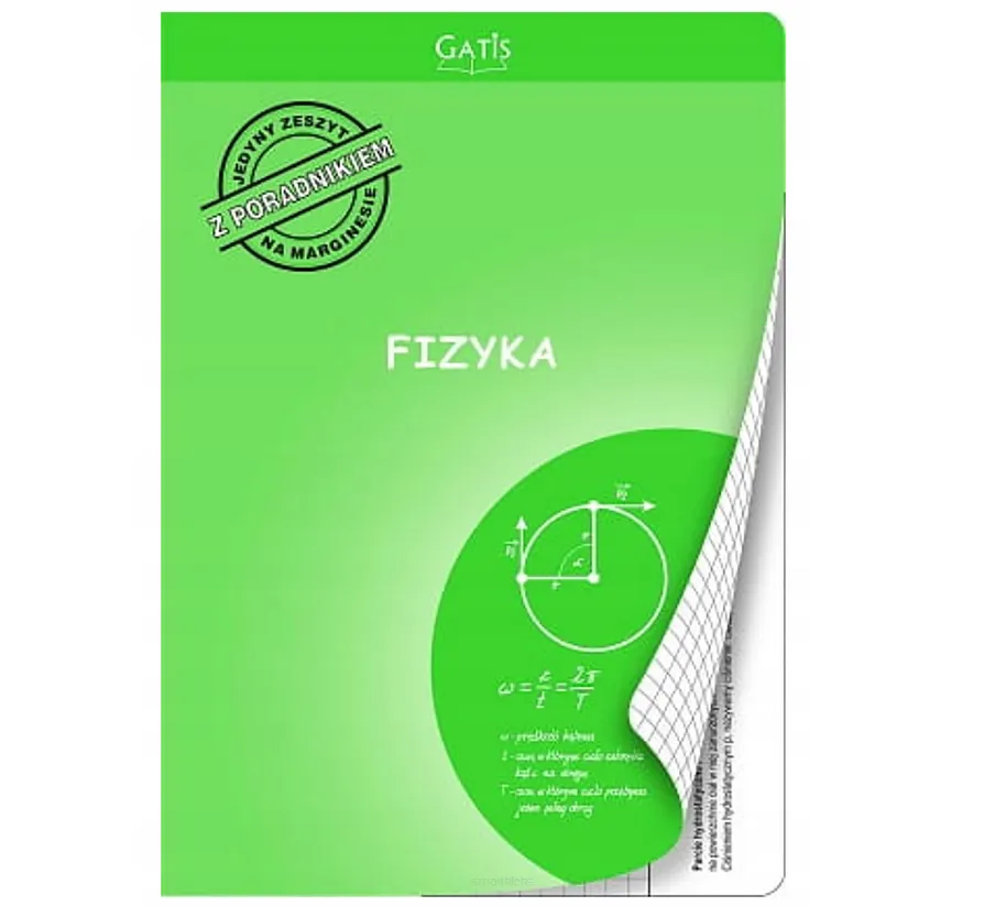 Zeszyt Tematyczny - Fizyka  A5/60 w Kratkę z Poradnikiem Gatis smartkleks.pl