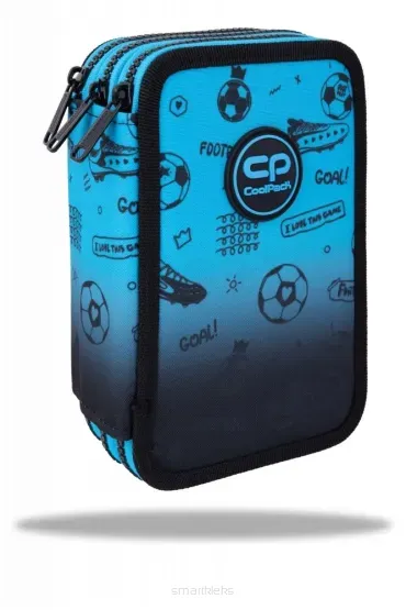 Coolpack, Piórnik potrójny z wyposażeniem Jumper 3 - Game Over Gradient Blue