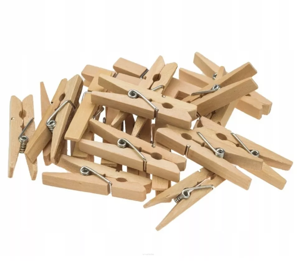 Klamerki Dekoracyjne Drewniane 4,5cm, 20szt.