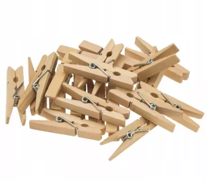 Klamerki Dekoracyjne Drewniane 4,5cm, 20szt.