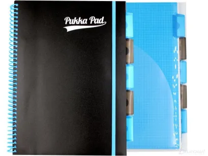 Kołozeszyt A4/200 Kratka Pukka Pad Neon Czarno-Niebieski Project Book