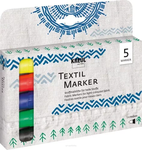 KREUL Textile Marker medium Set 5