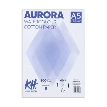 Papier do Akwareli AURORA 100% Bawełna Cold Pressed A5 smartkleks.pl