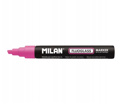Marker Do Szyb Milan Fluoglas Różowy