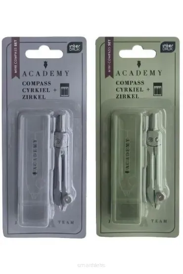 Cyrkiel mini z rysikiem w etui InterDruk Academy mix