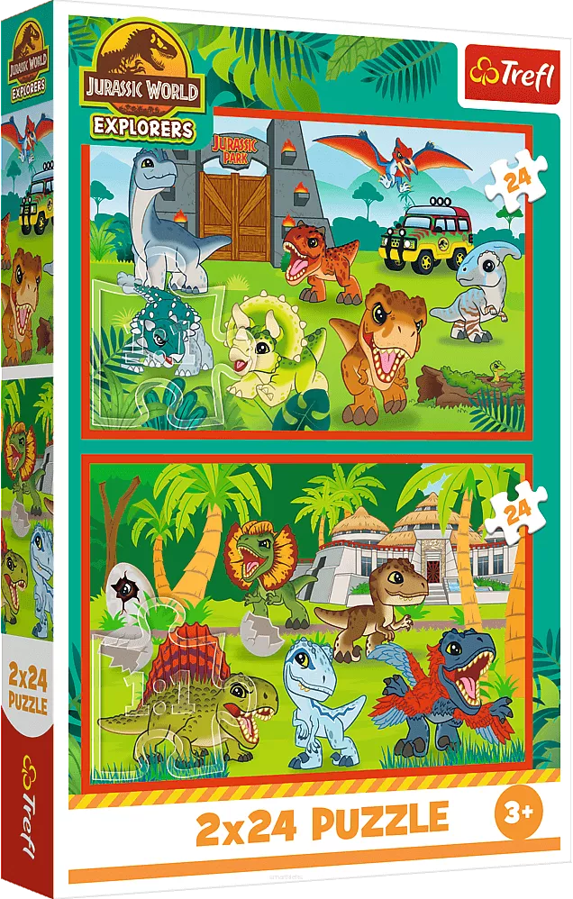 Puzzle Trefl 2x24 Elementy Małe Dinozaury smartkleks.pl