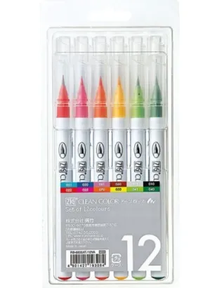 Zestaw Markerów Kuretake Zig Clean Color 12 kolorów
