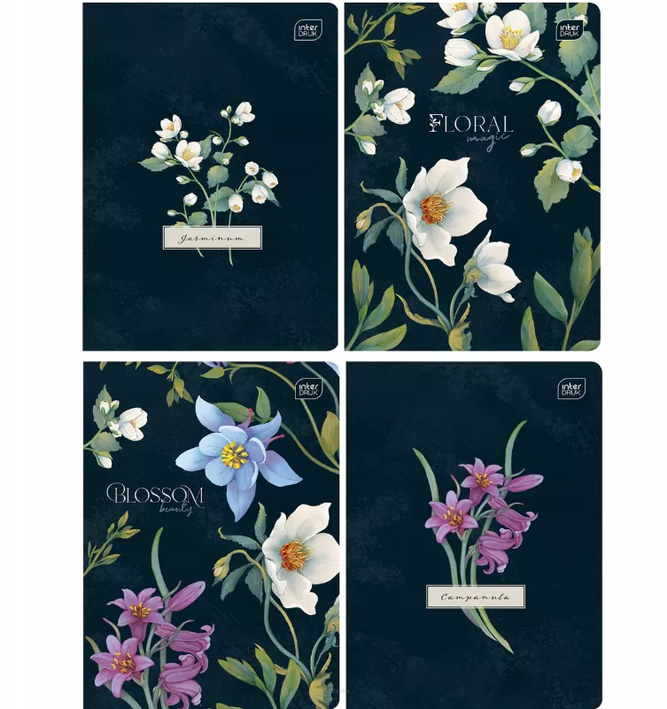 Zeszyt 60k. Kratka A5 Interdruk Hybrid Fiori smartkleks.pl