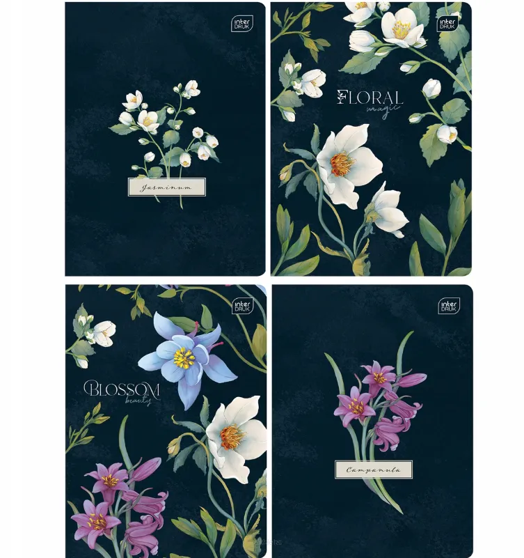 Zeszyt 60k. Kratka A5 Interdruk Hybrid Fiori smartkleks.pl