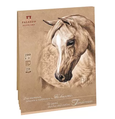 Blok Do Pasteli i Szkicowania Palazzo Konie A4 200g/m2, Brąz