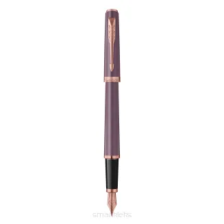 Parker Meridian Pióro wieczne Fioletowy lakier z różowymi złotymi wykończeniami Średnia końcówka  2247763