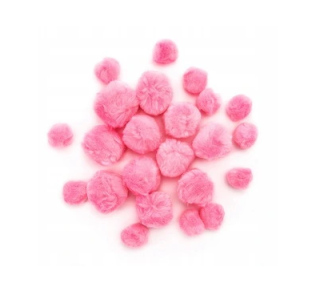 Pompony Akrylowe Mix Różowe 24szt dp Craft