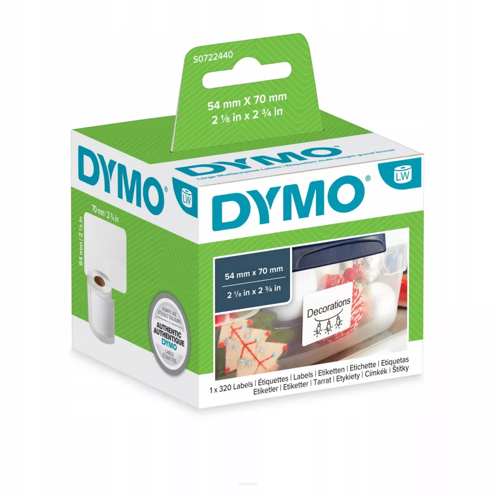 Etykiety Papierowe Samoprzylepne Białe Dymo  SmartKleks.pl