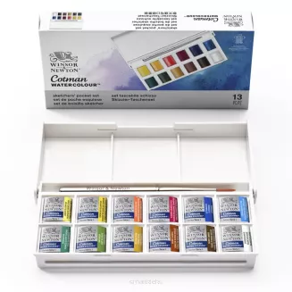 Farby Akwarelowe Kieszonkowe Winsor&Newton Cotman 12 Kolorów SmartKleks.pl