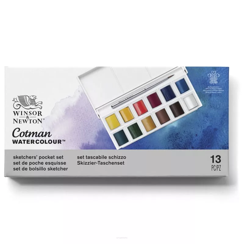 Farby Akwarelowe Kieszonkowe Winsor&Newton Cotman 12 Kolorów SmartKleks.pl