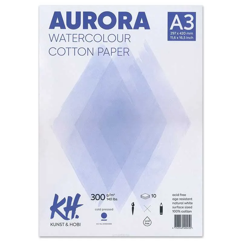 Papier do Akwareli AURORA 100% Bawełna Cold Pressed smartkleks.pl