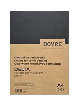 Okładki do Bindowania A4 100szt Czarne Delta Skóropodobne
