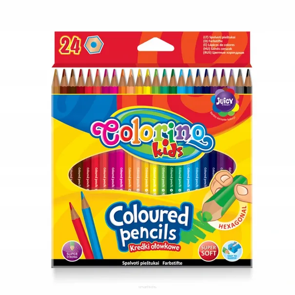Kredki ołówkowe sześciokątne Colorino 24 kolory