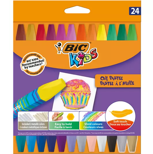 Pastele Olejne Bic Kids 24 Kolory