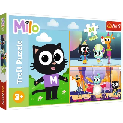 Puzzle Trefl Przygody Małego Kotka Milo 24 elementów (Maxi)