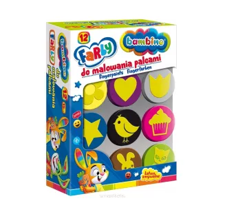 Farby do malowania palcami Bambino 12 kolorów