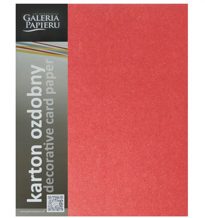 Karton Ozdobny Iceland Czerwony A4 Galeria Papieru smartkleks.pl
