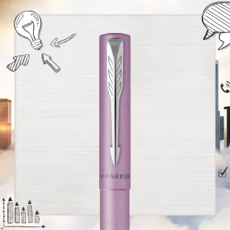 Pióro kulkowe Parker Vector XL Metaliczny liliowy lakier na mosiądzu Ozdobne etui