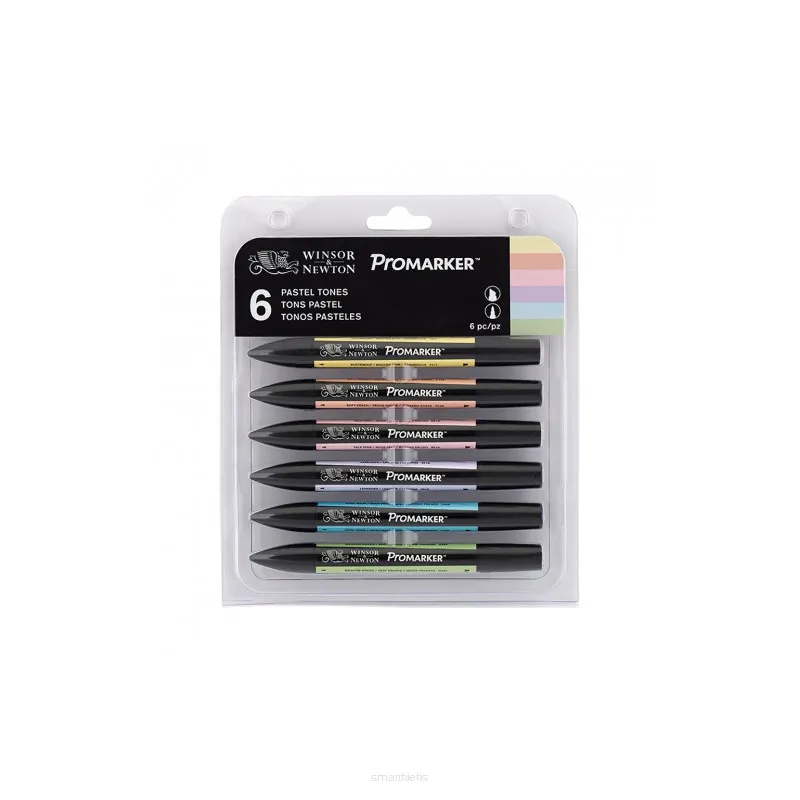 Winsor&Newton promarker pastel tones zestaw 6 kolorów