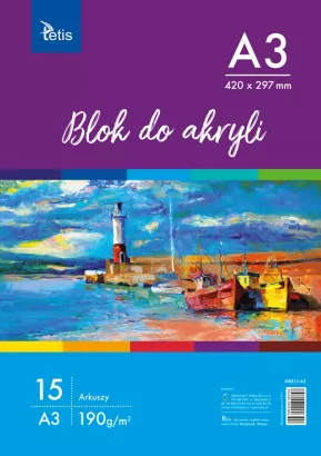 BLOK DO AKRYLI A3 190G 15 ARK.