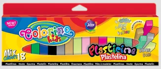 Plastelina Kwadratowa 18 Kolorów Colorino 