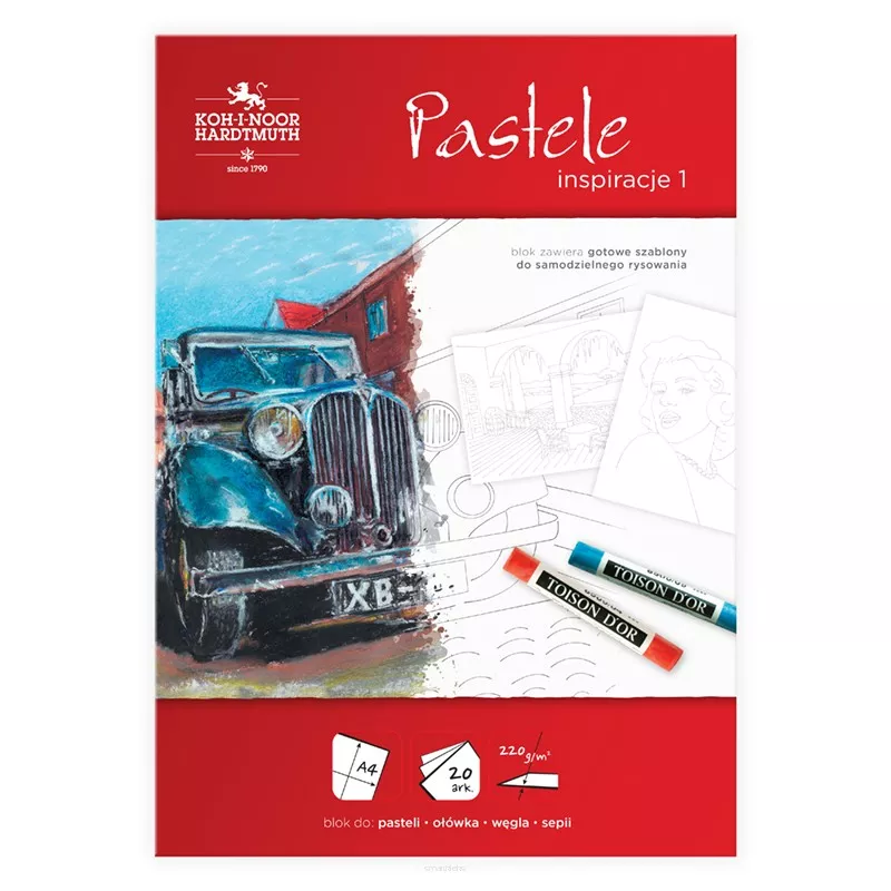 BLOK INSPIRACJE 1 PASTELE A4 220G