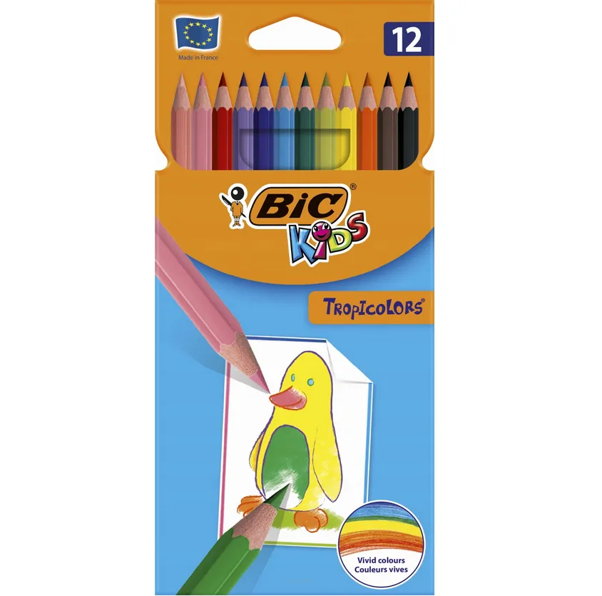 Kredki ołówkowe BiC Kids Tropicolors 12 kolorów