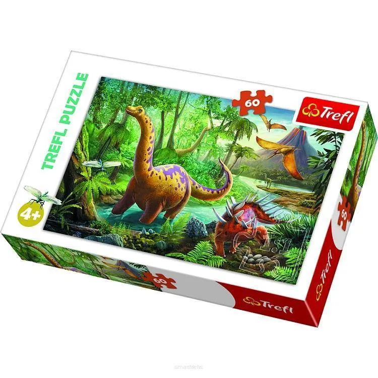 Puzzle Trefl 60 Elementów Wędrówki dinozaurów SmartKleks.pl