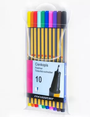 Cienkopisy Kamet Komplet 10 Kolorów