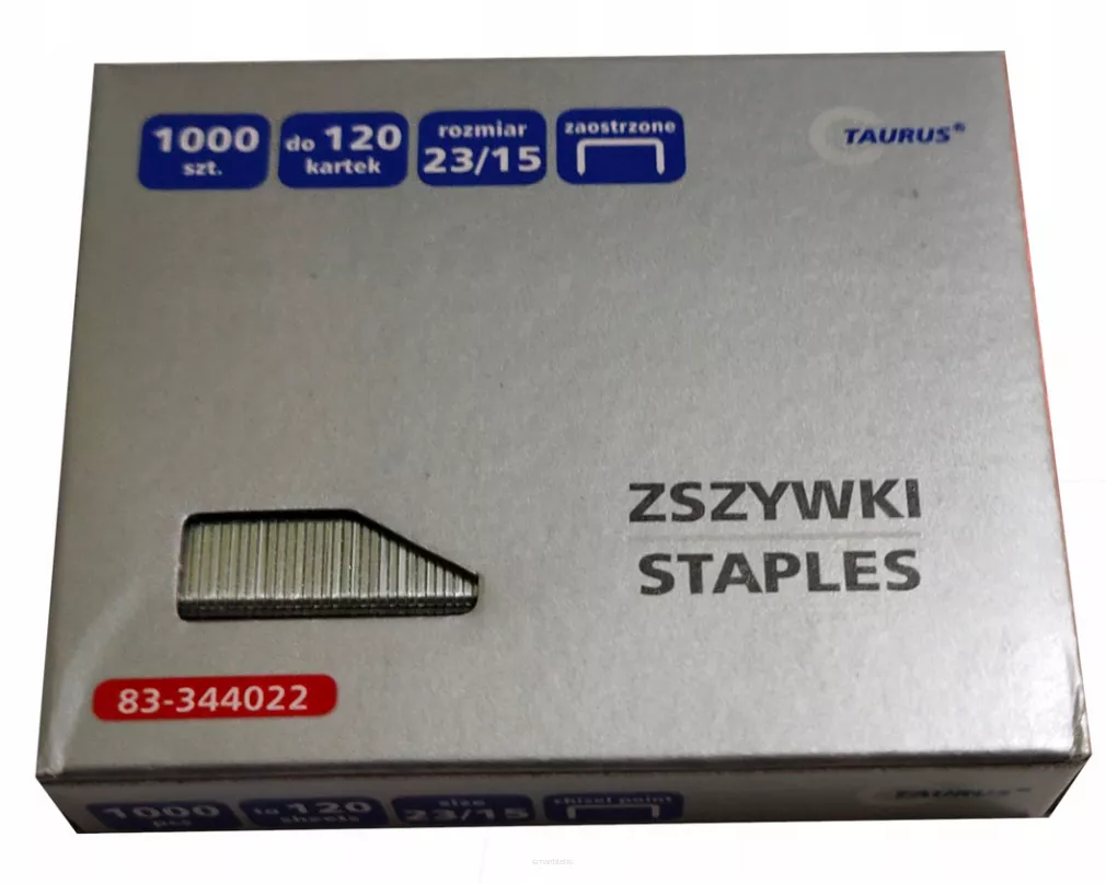 Zszywki Taurus 23/15 83-344022 smartkleks.pl