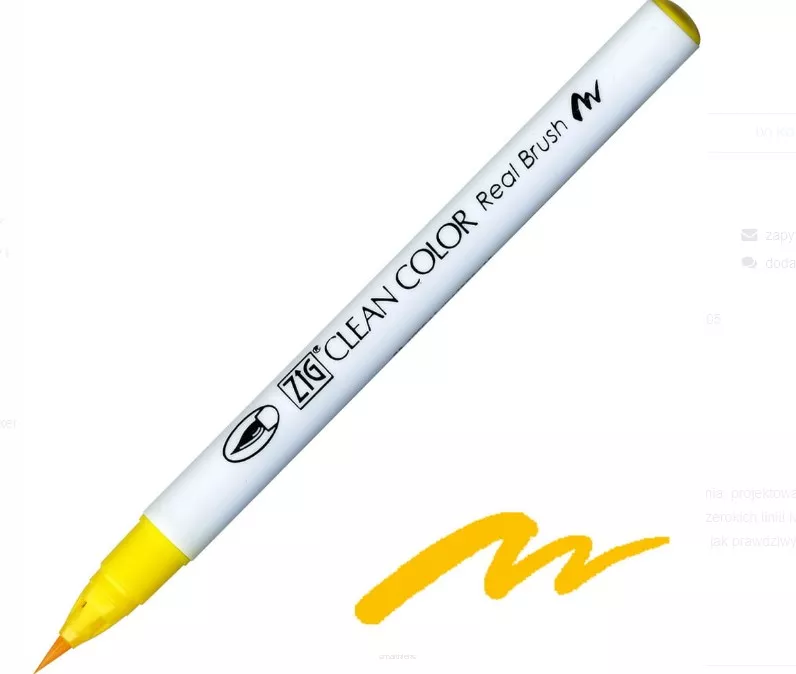 Pisak ZIG Clean Color Real Brush - 050 Yellow smartkleks.pl