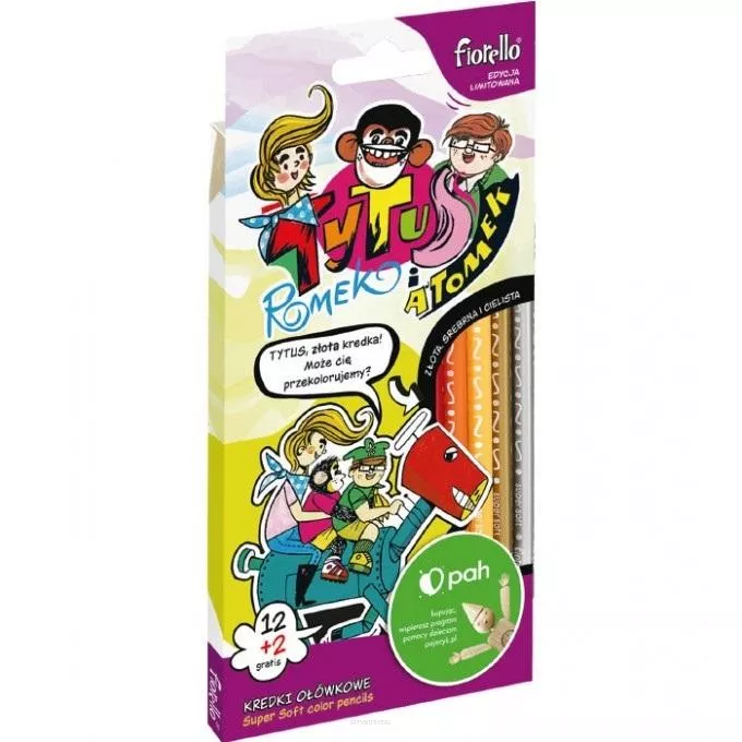 Kredki Tytus Romek I A'tomek 12 + 2 Kolory SmartKleks.pl