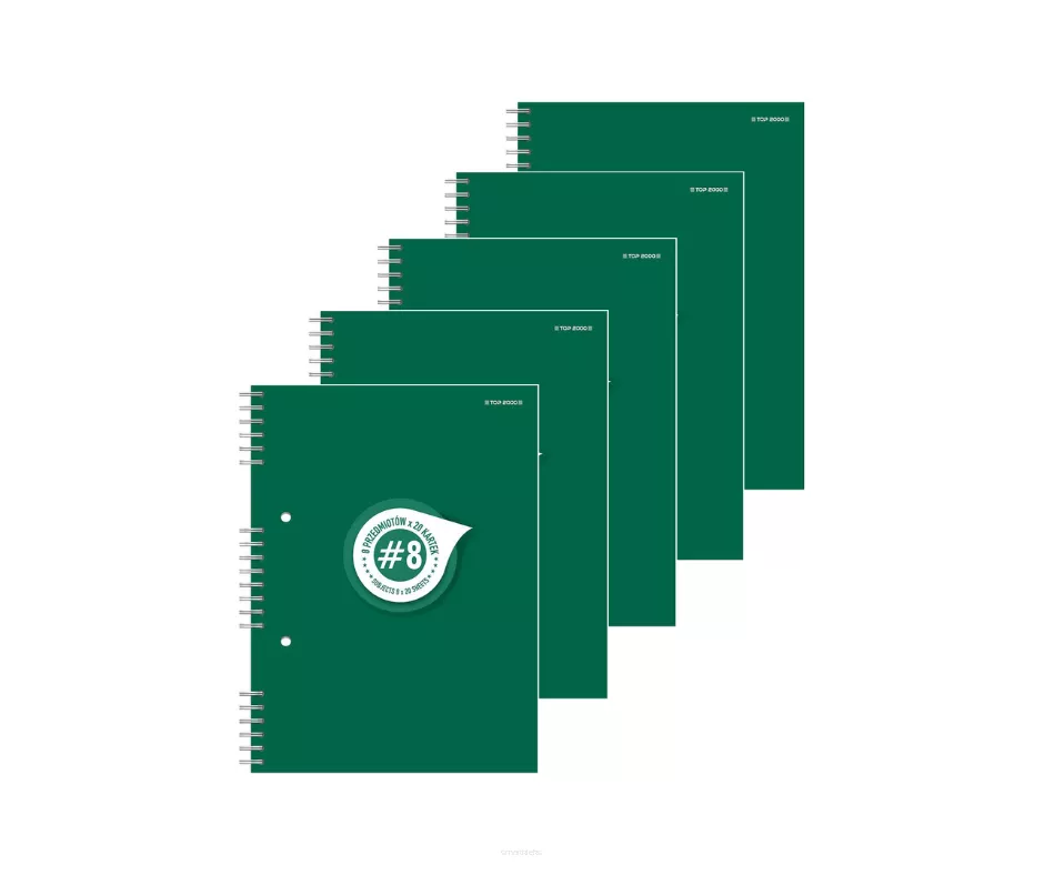 5x Kołozeszyt B5/160k Kratka Top-2000 Studentbook 8 smartkleks.pl
