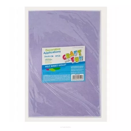 Filc Dekoracyjny A4 Fioletowy Euro-Trade - jeden arkusz