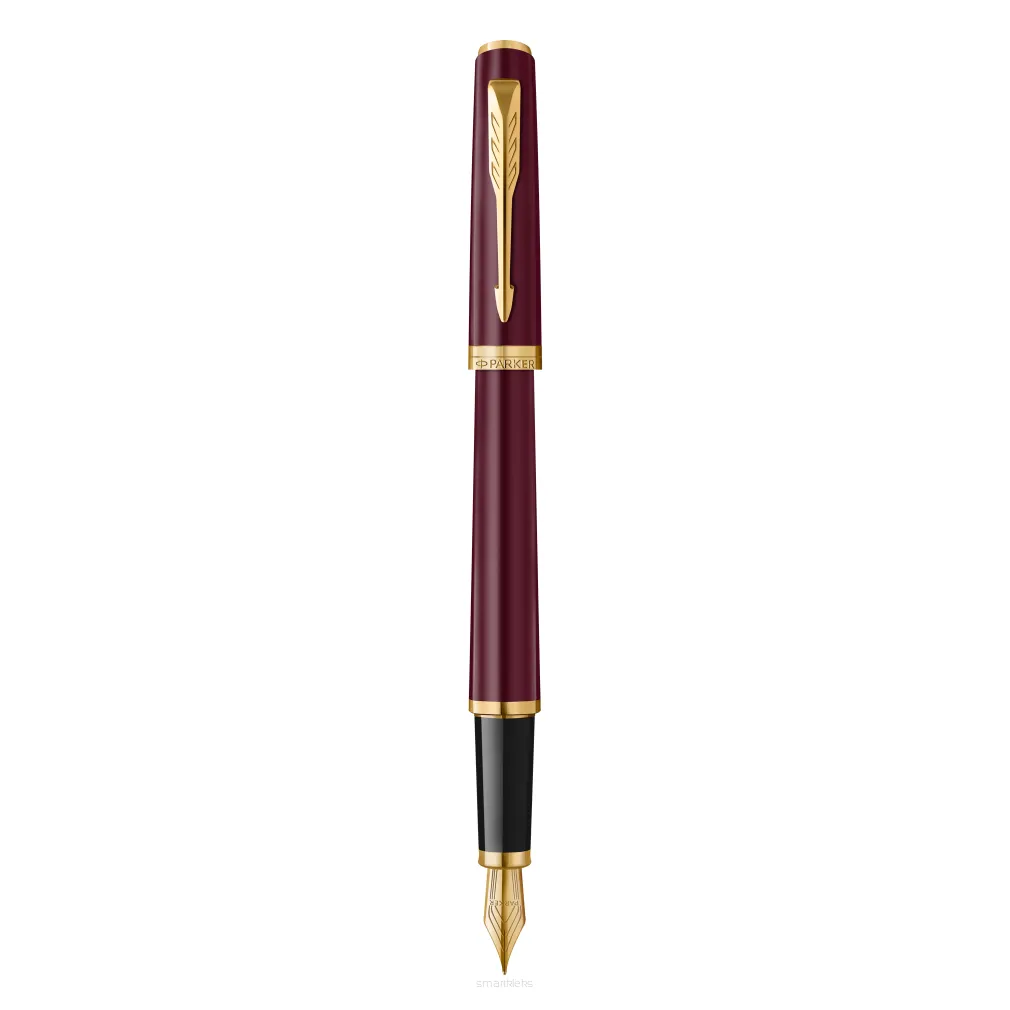 Parker Meridian Pióro wieczne Czerwony lakier ze złotymi wykończeniami Średnia końcówka 2231413