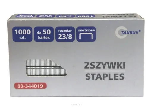 Zszywki Taurus 23/8  83-344019 smartkleks.pl