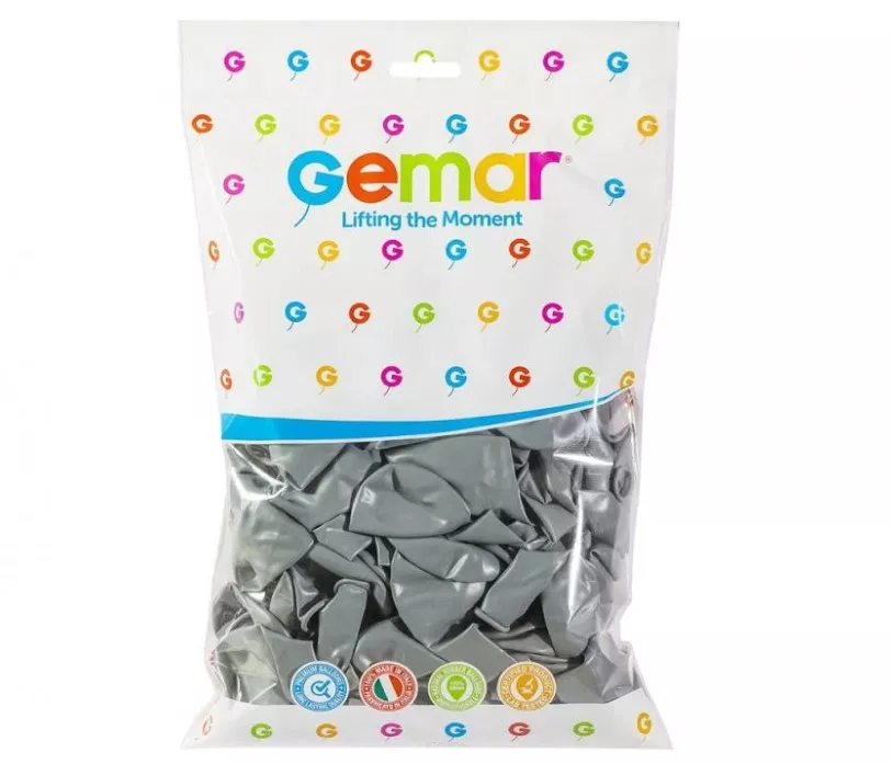 Balony 100 sztuk Pastelowe Szary Gemar