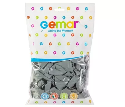 Balony 100 sztuk Pastelowe Szary Gemar