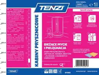 Środek do czyszczenia kabin prysznicowych TENZI, 1l