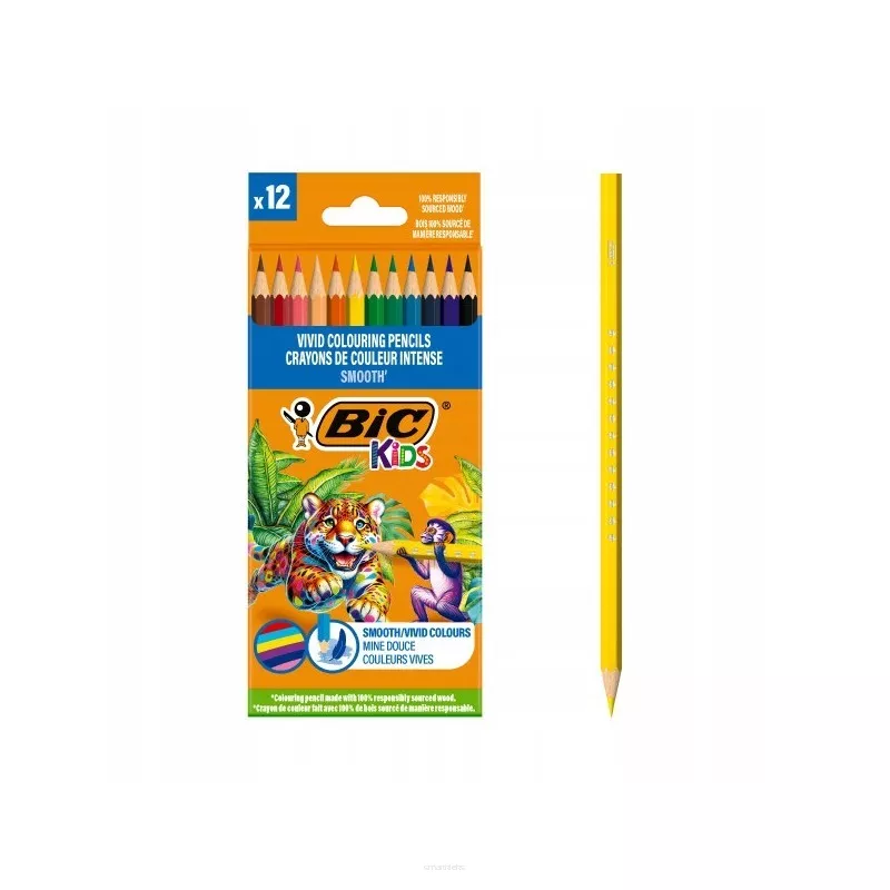 Kredki BIC Smooth 12 szt. smartkleks.pl