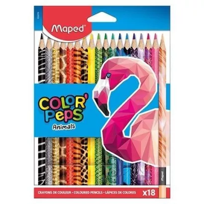 Kredki Ołówkowe Trójkątne Colorpeps 18 Kolorów Maped