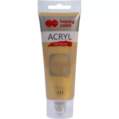 Farba Akrylowa Happy Color 75ml Czyste Złoto (Metalik) 111